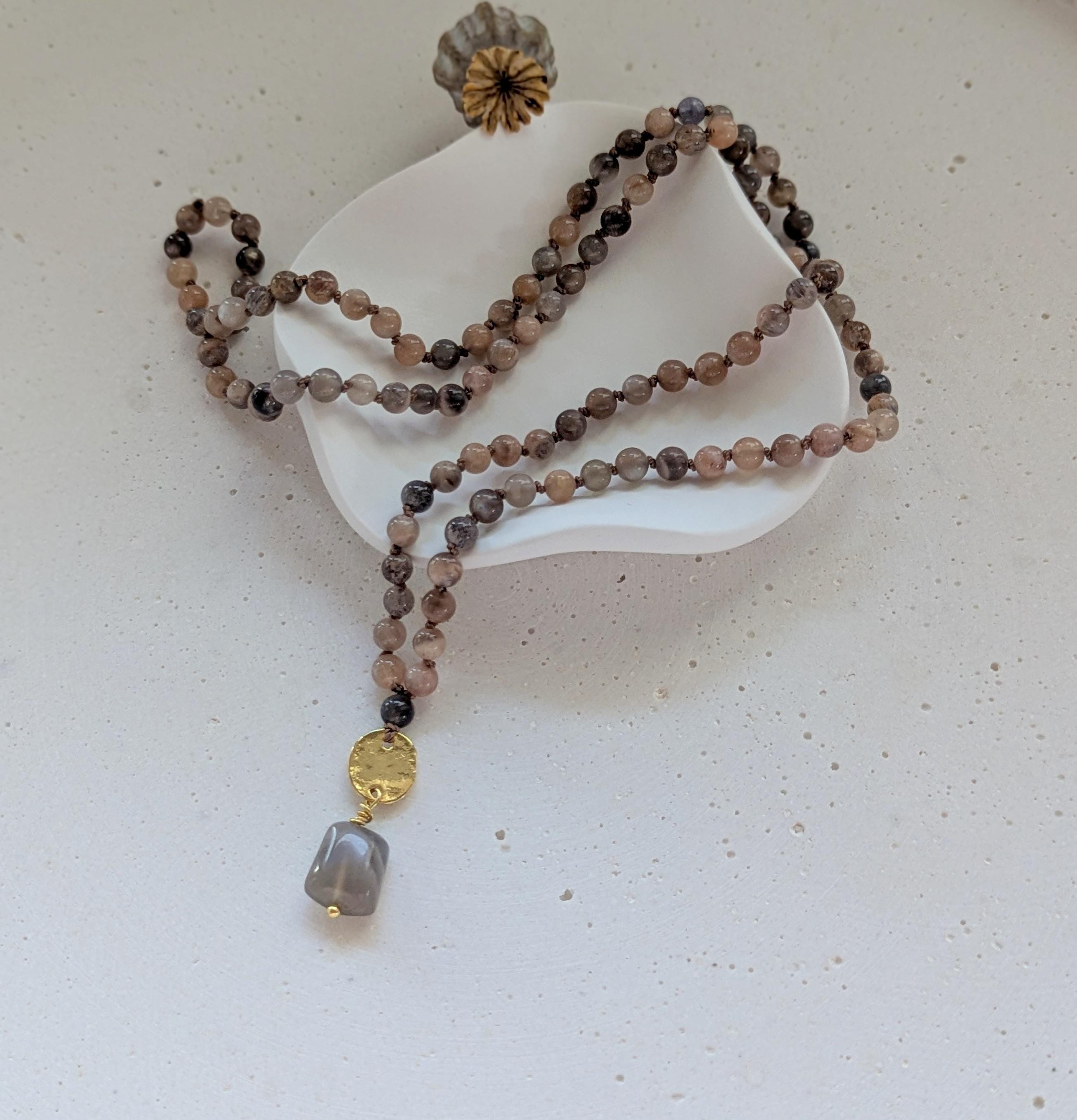 COAI 6 mm handgemaakte gebed 108 Mala steen kralen ketting COAI 6 mm handgemaakte gebed 108 Mala steen kralen ketting