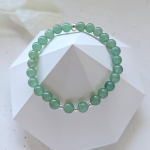 Aventurine Bracelet Birthday Gift Gemstone Healing Stone Bracelet, Yoga Jewelry Gift Idea, Handmade Jewelry