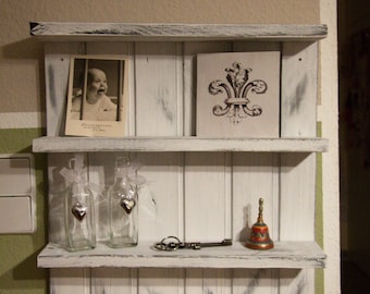Spice rack * Hanging shelf * Cup rack * Shabby * Loftstyle white