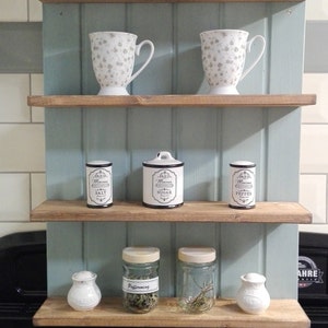 Spice rack * Hanging shelf * Cup rack * Shabby * Loftstyle adventure green / nut