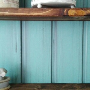 Spice rack Hanging shelf Cup rack Shabby Loftstyle turquoise nut image 2