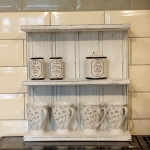 Gewürzregal * Hängeregal * Tassenregal * Shabby * Loftstyle weiß
