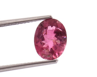 Top Quality Natural Pink Tourmaline 7x9MM 1.7 Carat Oval Cut Faceted Loose Natural Rubellite Tourmaline Wedding Gift