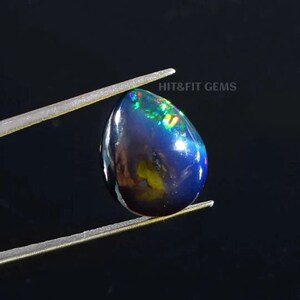 100% opale éthiopienne cabochon en vrac opale pierre précieuse 8,7 cts gros opale pierres précieuses roches opale noire opale de feu tour de cou opale cadeau d'anniversaire