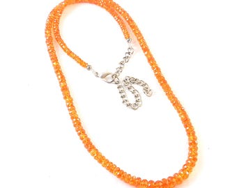 100 % Amazonian Beads Loose Gemstone Beads Orange Beads 4-5 MM Size Rocks Beads Handmade Jewelry Choker Beads Best Gift Moher 17 Inch