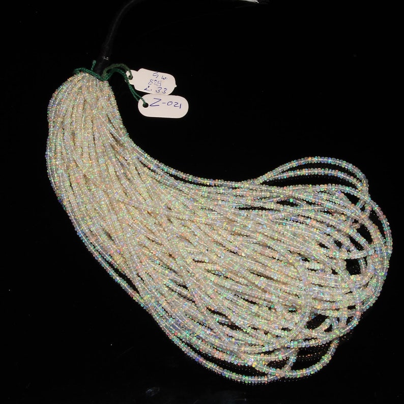 October Birthstone Quality AAA+ Smooth Rondelle Beads 100/% Natural Ethiopian Welo Fire Opal 3 mm to 4 mm 26 Cts Exclusive opal