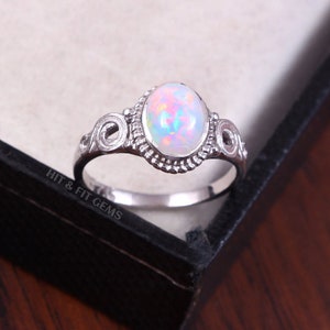 Natural Ethiopian Opal Solid 925 Sterling Silver Handmade Ring Beautiful Opal Ring  Engagement Ring Wedding Gift