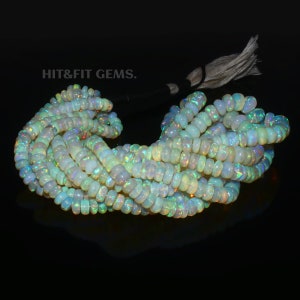 AAA Flashy Ethiopian Opal Beads Rondelle Shape Beads Natural Fire opal Beads Opal Loose Gemstone Beads Choker Beads Opal Necklace Jewelry