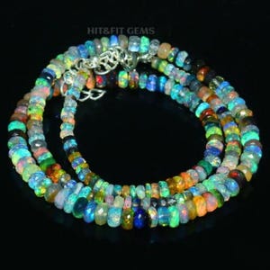 Top Quality 3x5 MM Ethiopian Opal Beads Smooth Opal Beaded Necklace Gemstone Opal Precious Opal Galaxy Opal Wholesale Opal Anniversary Gift