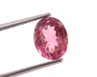 Top Quality Natural Pink Tourmaline 7x9MM 2.15 Carat Oval Cut Faceted Loose Natural Rubellite Tourmaline Wedding Gift