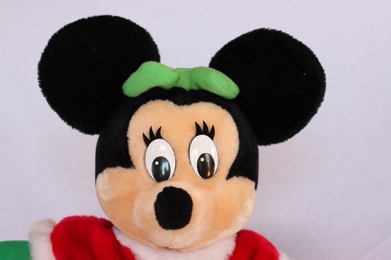 christmas minnie mouse soft toy