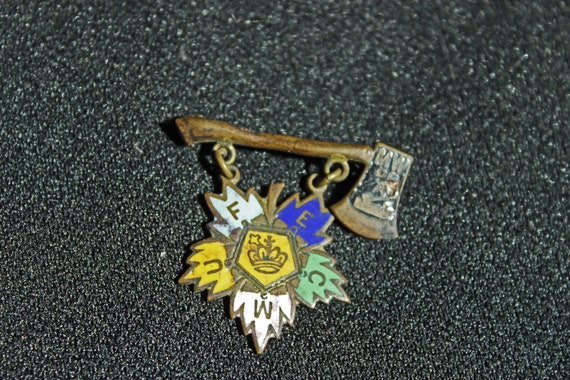 Royal Neighbors of America Vintage Pin; Brass Axe… - image 4
