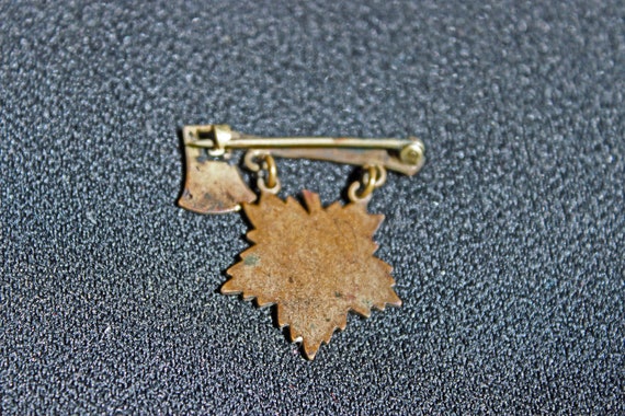 Royal Neighbors of America Vintage Pin; Brass Axe… - image 2