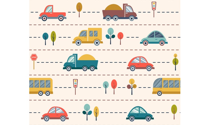 temporary wallpaper road wallpaper kids wallpaper removable wallpaper Nursery road wallpaper cars wallpaper wall mural nursery decor