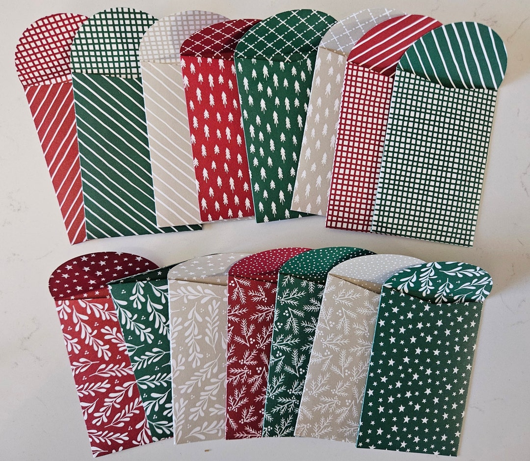 Classic Christmas Gift Card Sleeves, Christmas Gift Card Envelopes Set