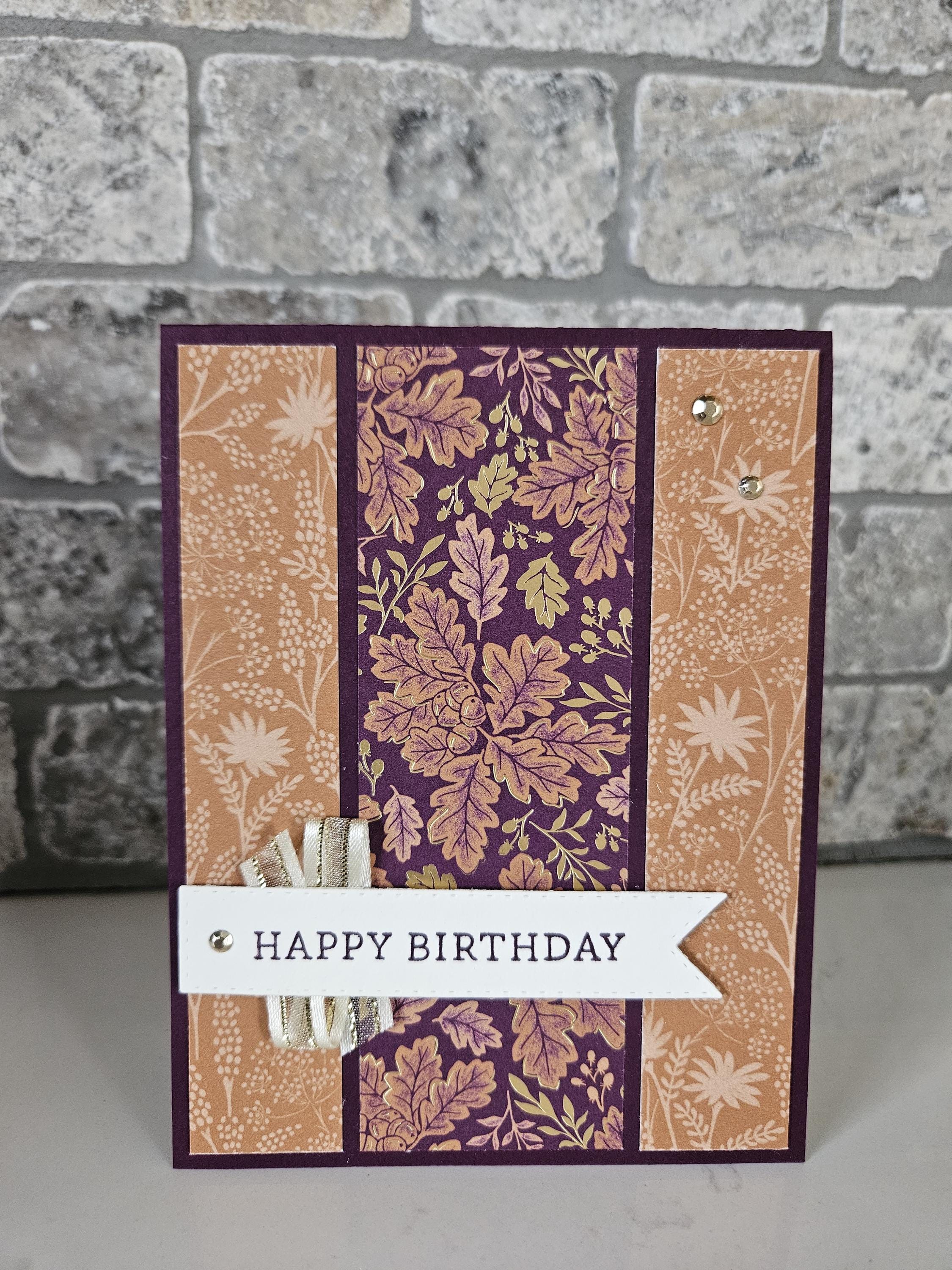Fall Themed Birthday Card - Stampin Up - Etsy