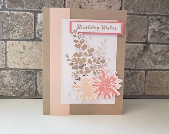 Birthday Hand Stamped Card - Stampin Up - Positive Thoughts Stampin Up - Handmade Card