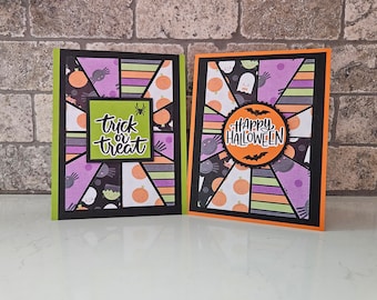 Halloween Starburst Greeting Card- Handmade