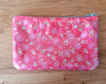 Pochette tissu enduit Petit Pan rose