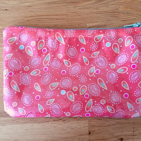 Pochette tissu enduit Petit Pan rose