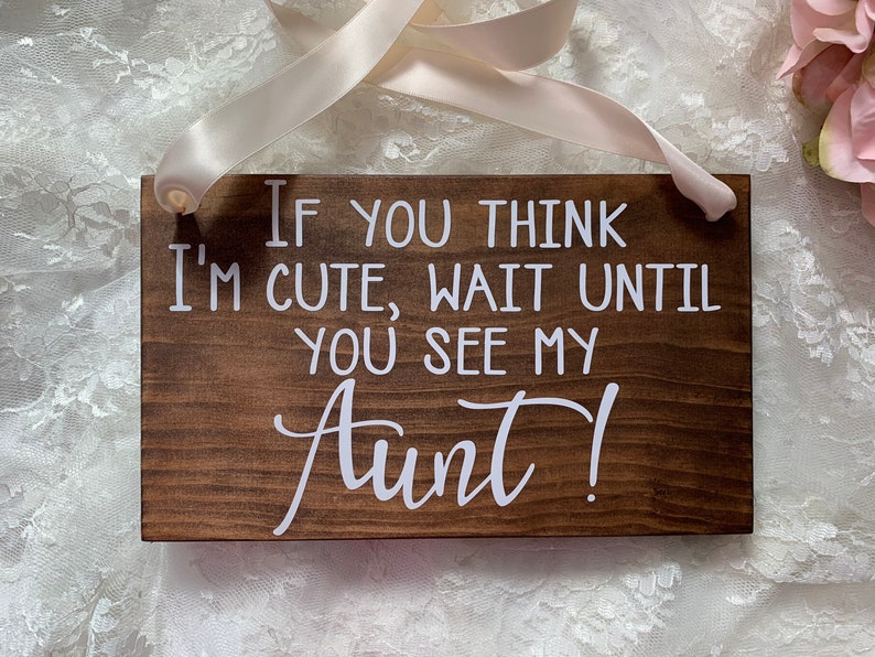 If You Think I'm Cute Wait Until You See My Aunt Wood Ring Etsy