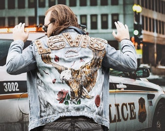Jean jacket  painted