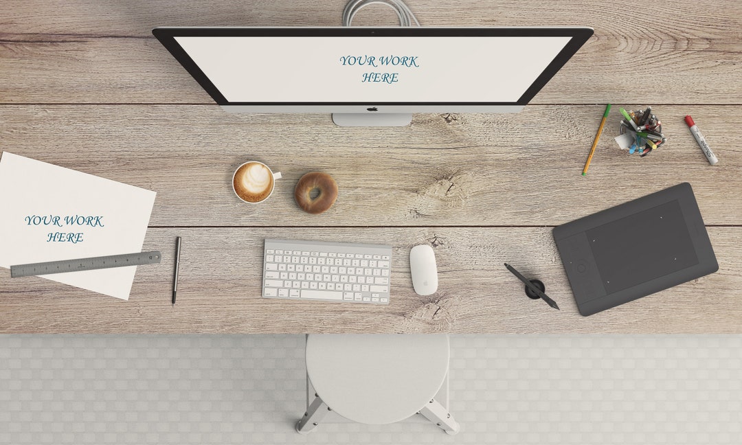 Computer Desk Mock-up! Working Desk Mock-up - Etsy