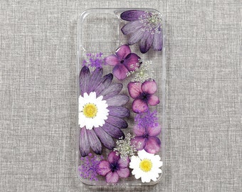 Pressed flower phone case, iPhone 15 Pro Max 14 Plus 13 mini 12 11 XR XS X SE case, Samsung galaxy A35 A55 S24 S23 S22 S21 S20 fe ultra case