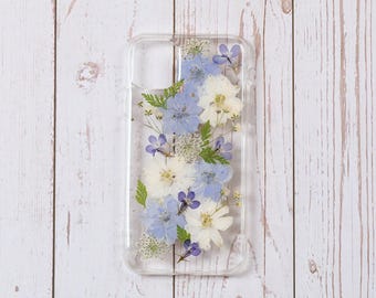 Handgefertigte Handyhülle mit Blumenmuster, eingebettetes Kunstdesign