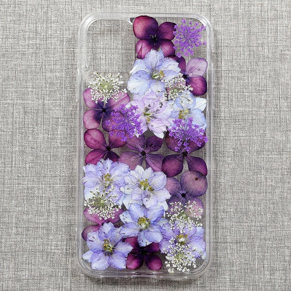 Pressed Flower Phone Case, iPhone 15 pro max 14 13 12 11 SE 7 8 Plus X XS XR case, Samsung S24 S23 S22 S21 S20 Case, Google Pixel 6 7 8 case