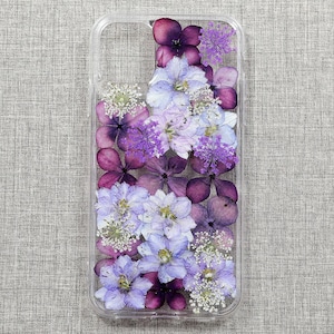 Coque de portable fleurs pressées, iPhone 15 pro max 14 13 12 11 SE 7 8 Plus X XS XR, coque Samsung S24 S23 S22 S21 S20, coque Google Pixel 6 7 8