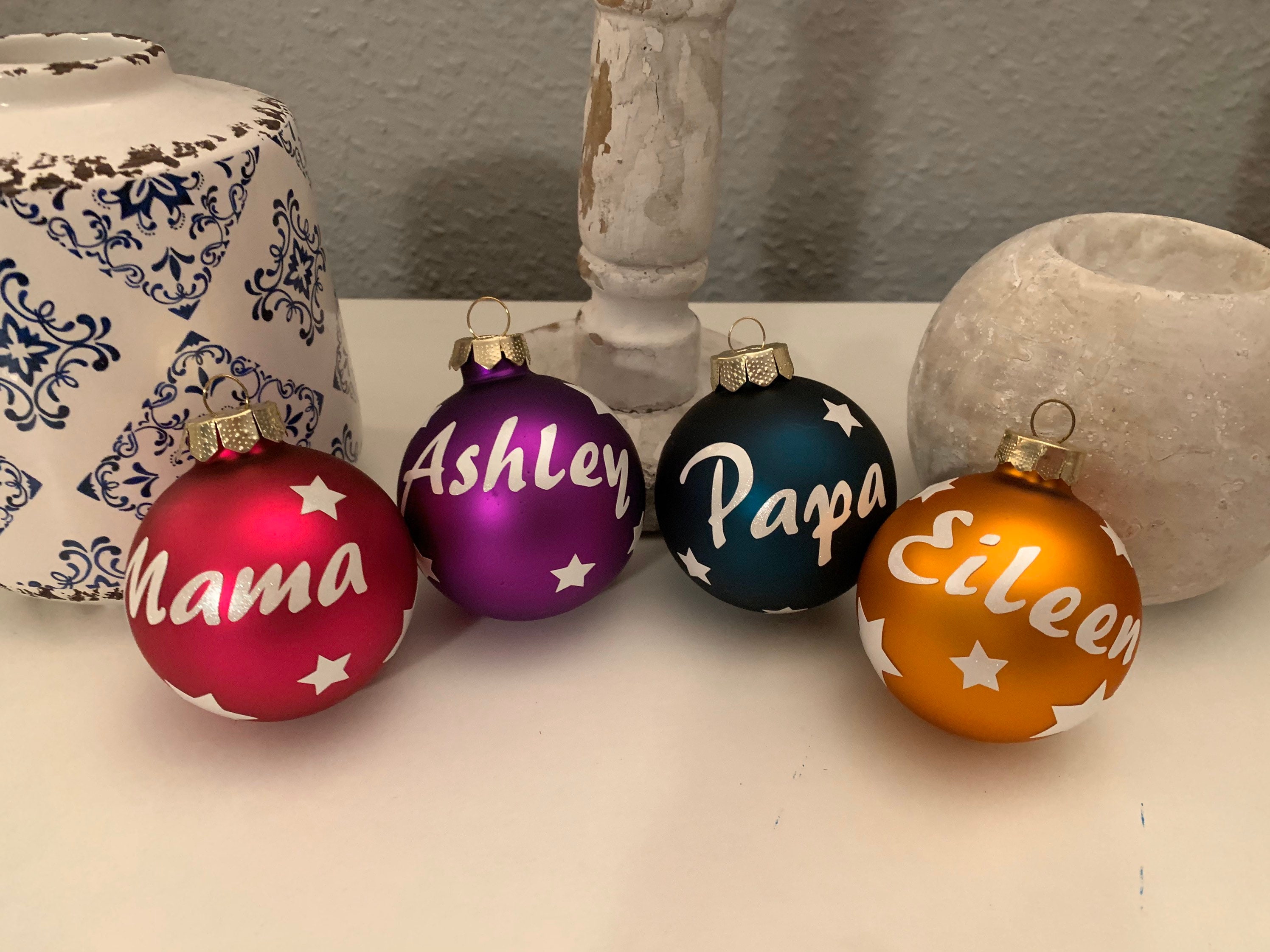 Weihnachtskugeln 6cm aus Glas  Etsy