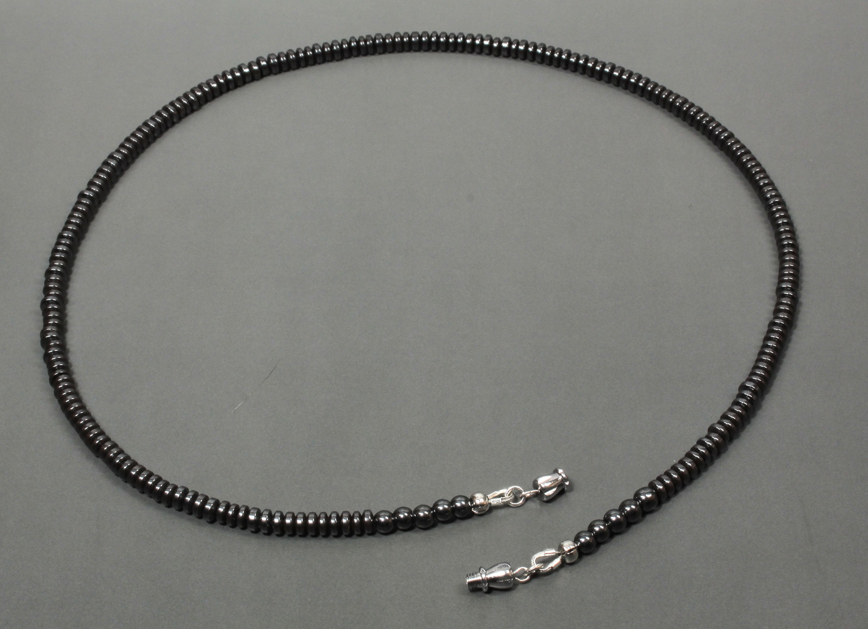 Gray hematite choker men Natural thin stone hematite necklace Etsy