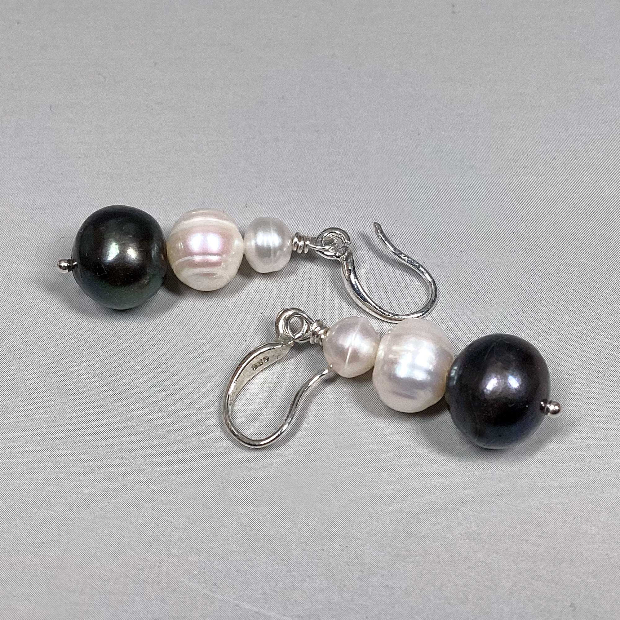 Orecchini da donna in argento Sterling 925 con perle coltivate
