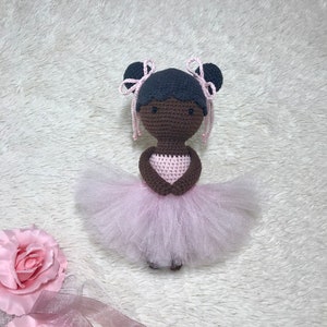 African American Doll,Black Crochet Doll,Black Doll,Brown dolls,Ballerina doll,Black,African American Ballerina,Ready To Ship,Dark Skinned