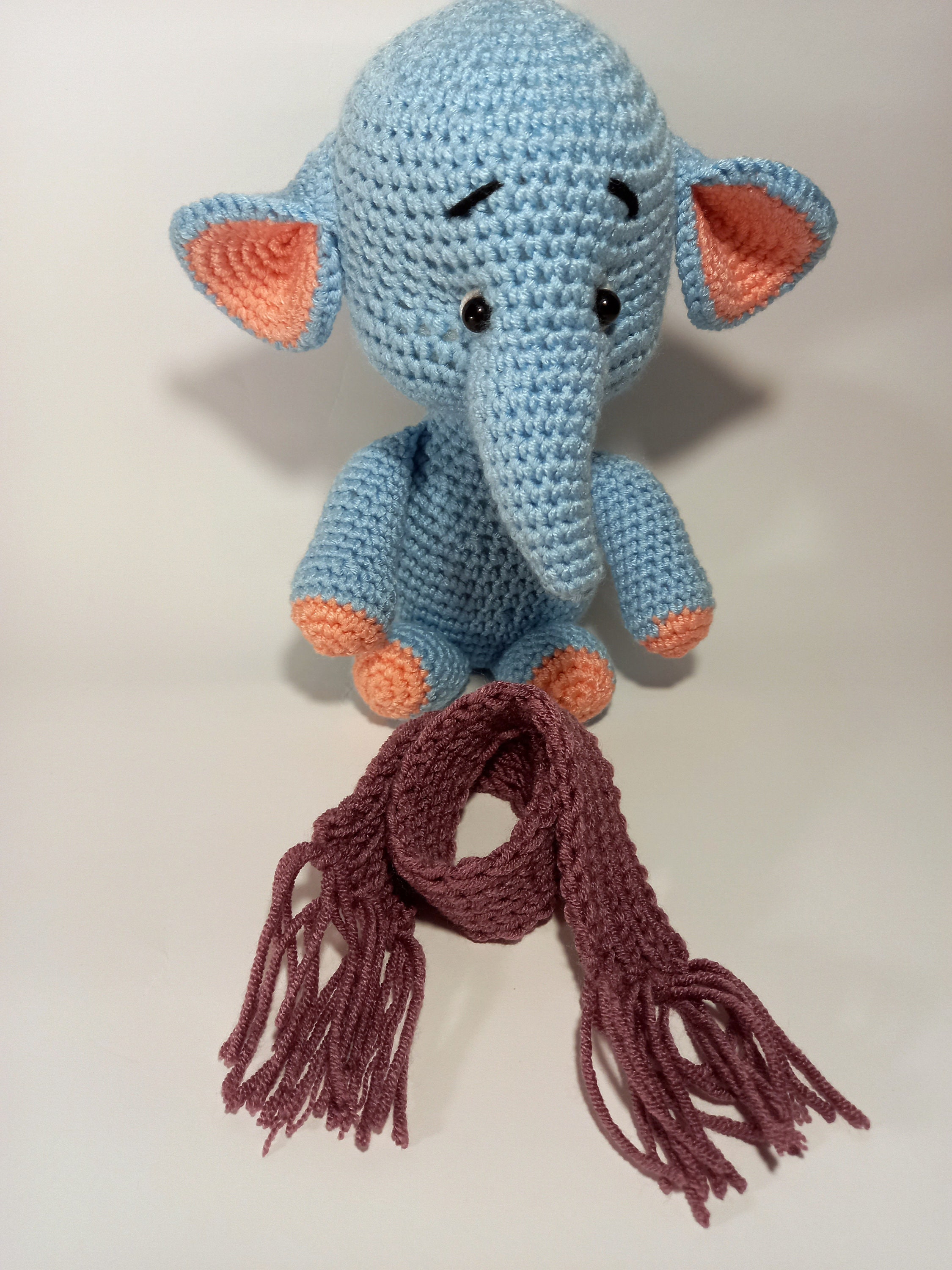 Crochet Elephant Stuffed Toy Crochet Animal Softy Toy - Etsy