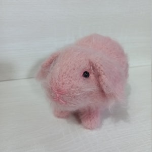 little crochet bunny, fluffy bunny, pink bunny, soft toy, cute gift, pet, mother&#39;s day, easter bunny, easter decor, CIJ