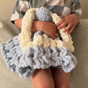 Baby  comforter, soft  bunny blanket, handmade snuggle blanket,  super soft comfort blanket , baby gift.