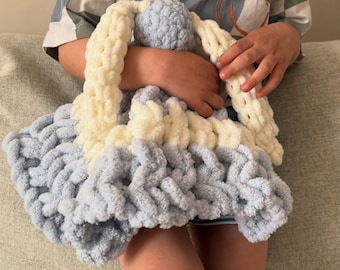 Baby  comforter, soft  bunny blanket, handmade snuggle blanket,  super soft comfort blanket , baby gift.