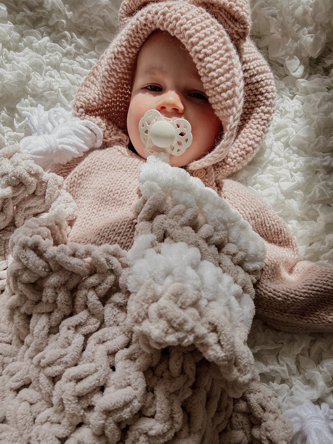 Super Soft Baby Comforter Blanket, Comfort Blanket, Handmade Cuddly