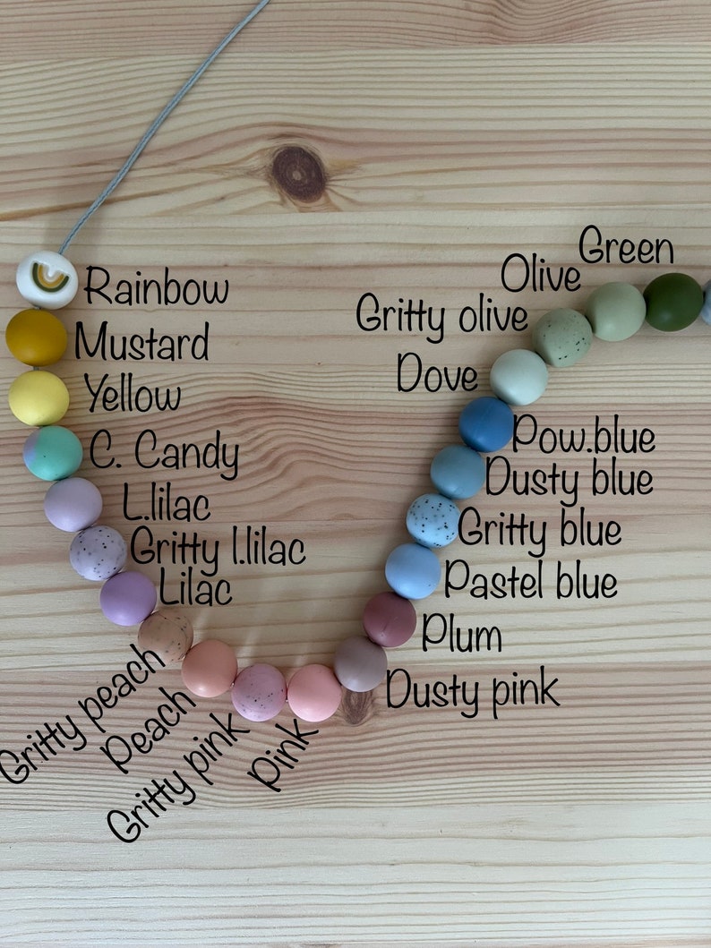 DAISY, RAINBOW personalised dummy clip, pacifier clip,silicone dummy holder, pacifier chain, dummy chain, MAM, bibs,personalised image 6