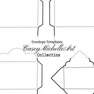 Decorative Envelope Templates for Scrapbooks, Journals and Papercrafts