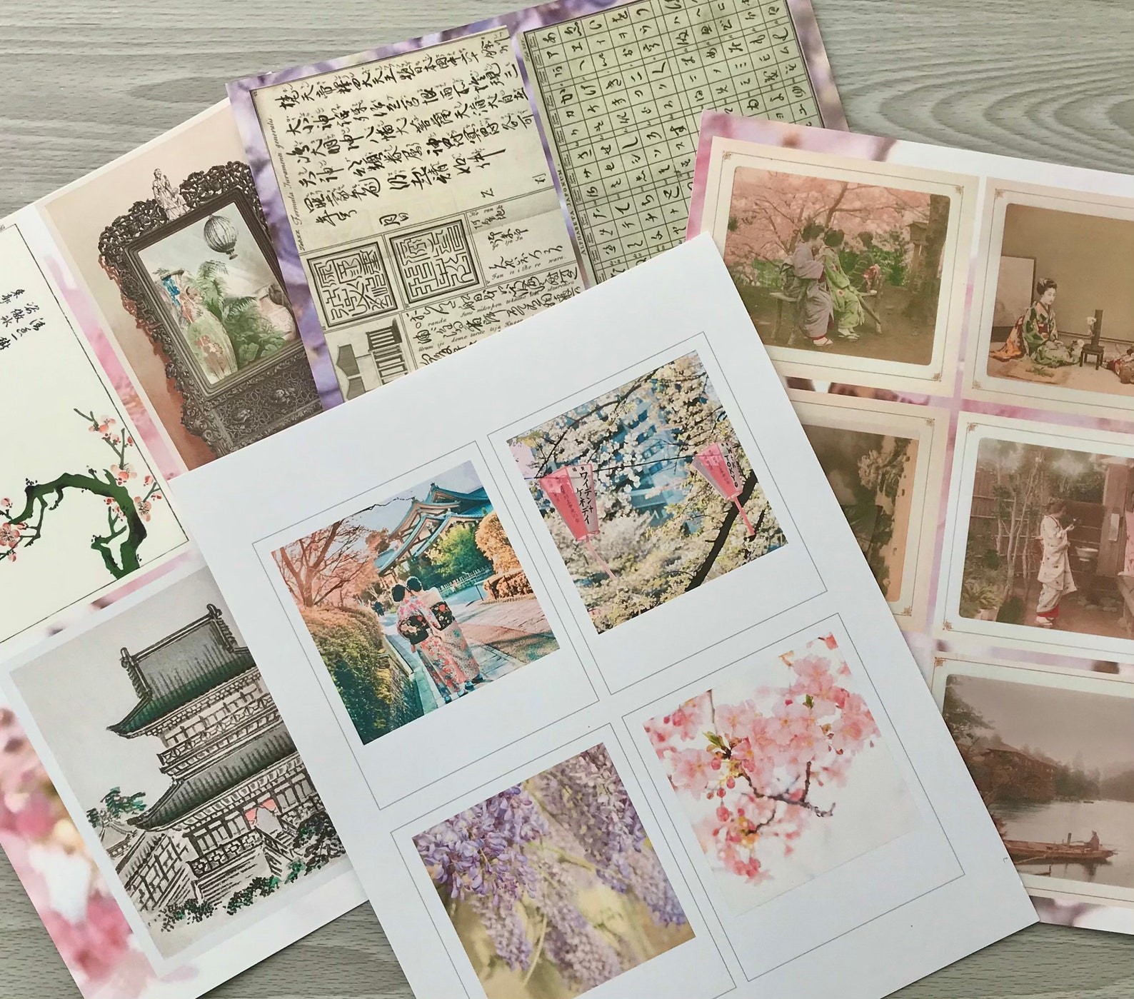 Japanese Ephemera Japanese Printable Japan Journal Papers Etsy