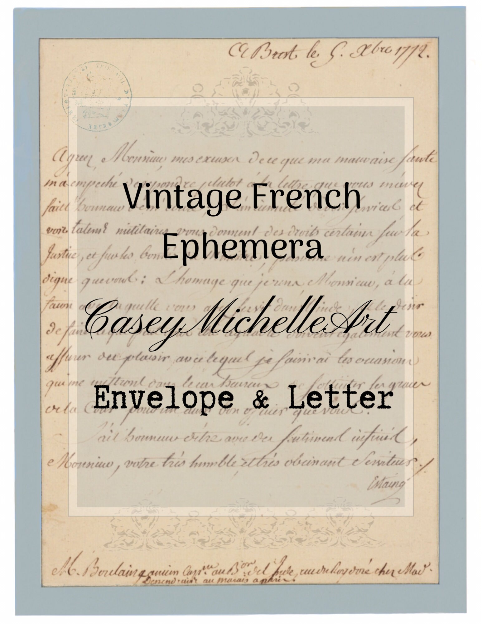 French Envelope Layout French Envelope and Letter Variety Pack for Scrapbooks - Etsy