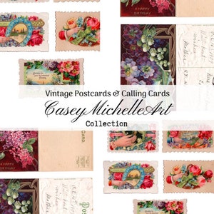 Victorian  Vintage Calling Cards for Scrapbooks, Journals and Paper Crafts