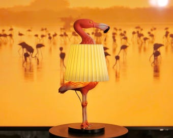 Retro Kitsch Flamingo Table Lamp, Popcorn Plastic Night Light - Etsy