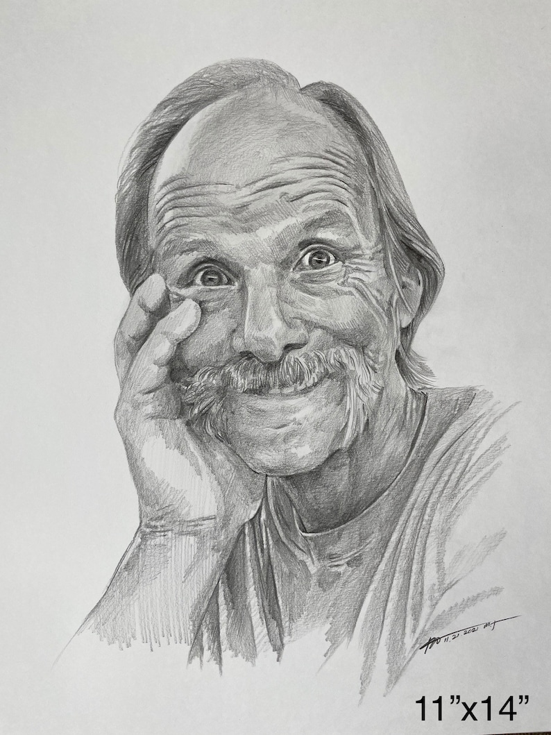Hand Drawing Pencil Portrait. Special memory, gift for Love, couples, family or pets from photo. Please read description for all details