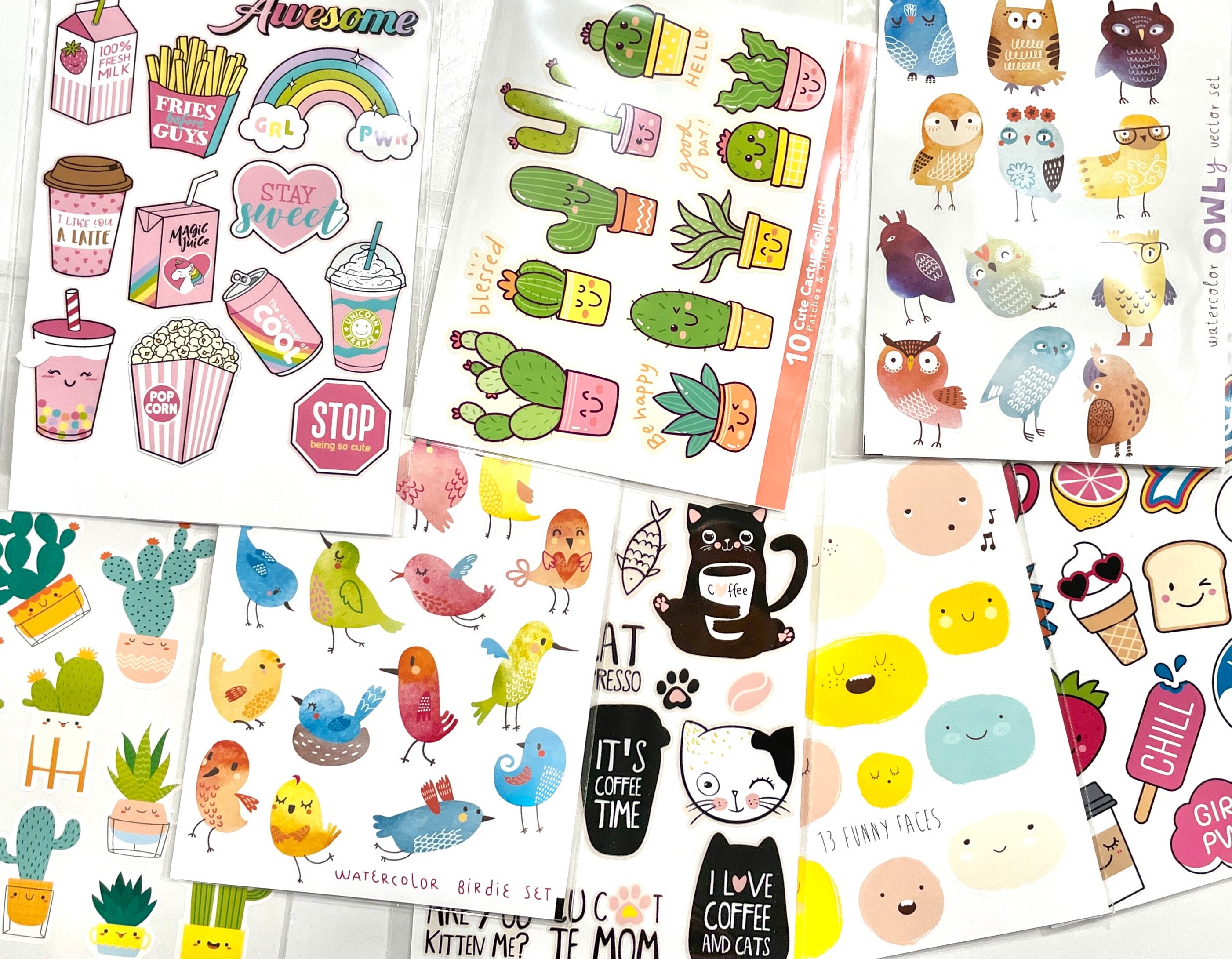cute stickers sheet planner decal waterproof high quality etsy