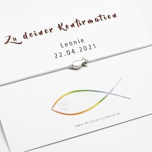 Armband Konfirmation Mädchen Jungs mit personalisierter Karte Geschenk