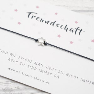 Freundschaftsarmband Glücksbringer Armband Freunde sind wie Sterne Bild 6